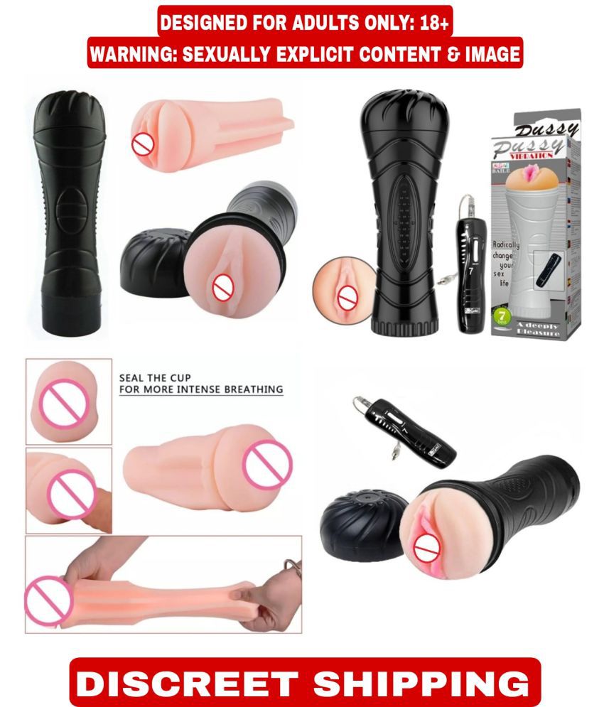     			KAMAHOUSE Masturbator Pocket Pussy inch Soft & Real Pussy Sex toy For men + Black Egg Vibrator with remote multispeed egg