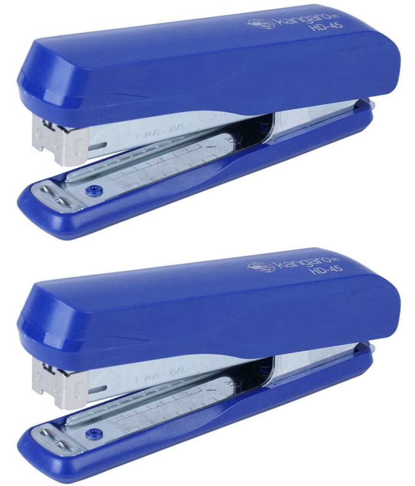     			Kangaro Desk Essentials HD-45 All Metal Half Strip, Dark Blue, Set of 2 Stapler