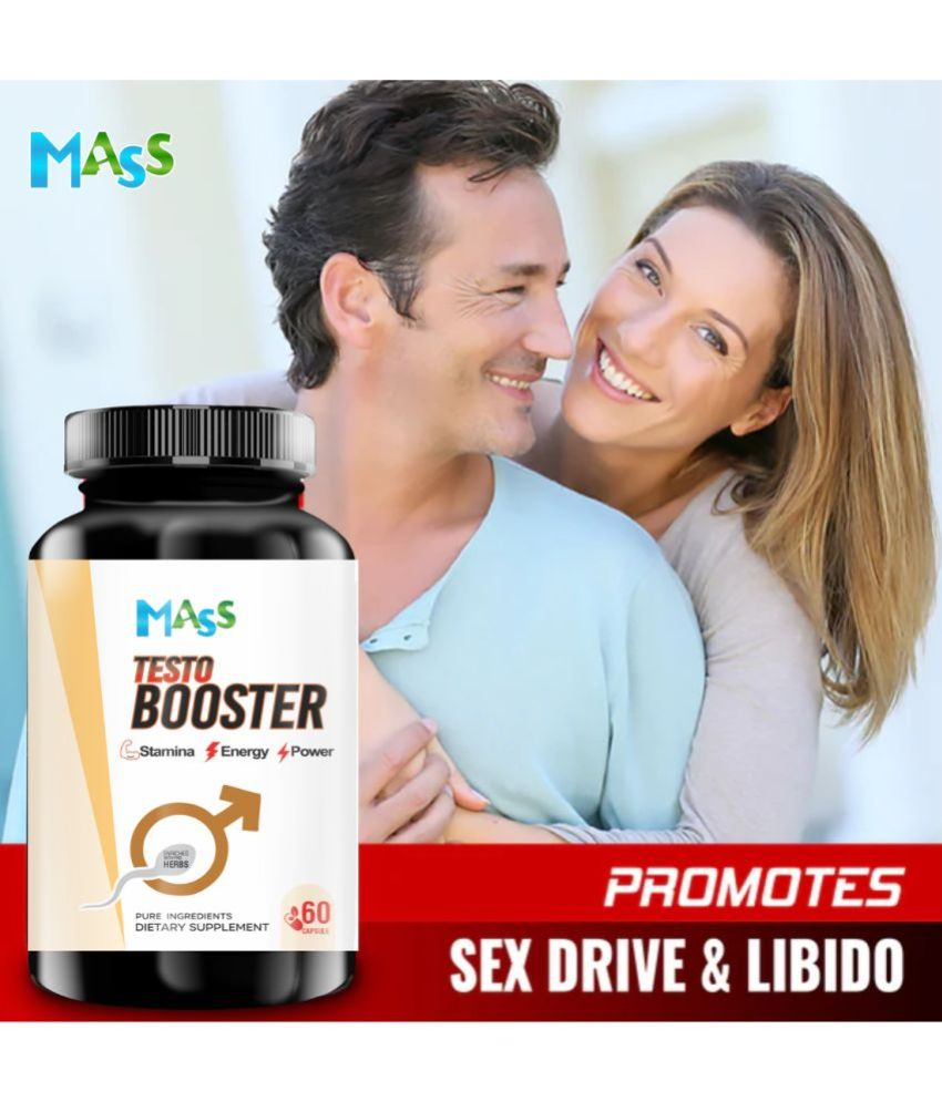     			Mass Testo Booster for Men | Tribulus Terrestris Supplement | Max-Strength Testoboost | Daily Workout Supplements for Men