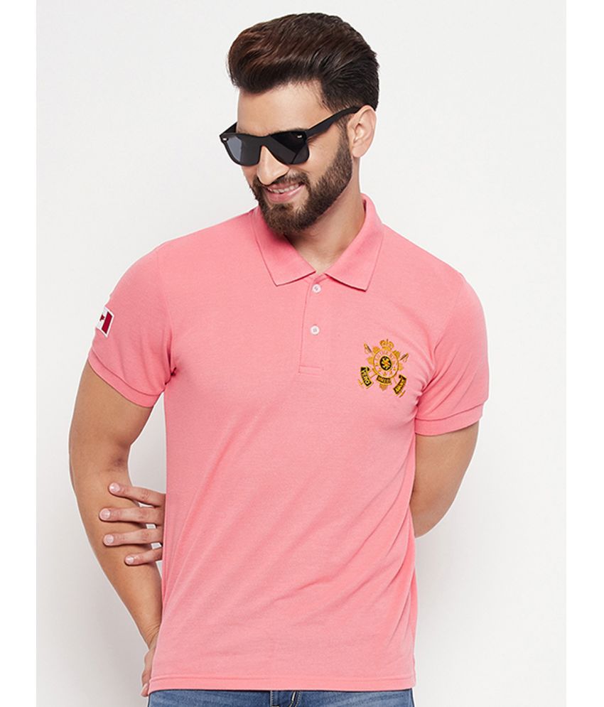     			VERO AMORE - Pink Cotton Blend Regular Fit Men's Polo T Shirt ( Pack of 1 )