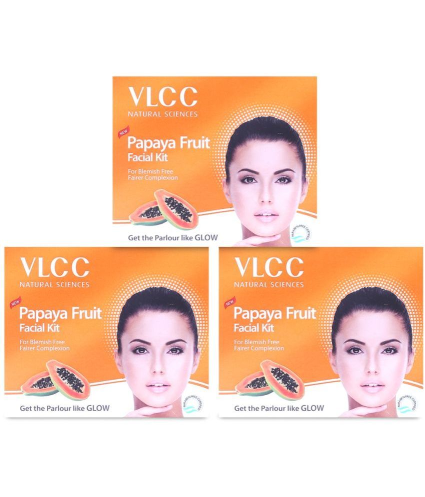     			Vlcc Papaya Fruit Single Facial Kit , 60G(Pack Of 3)