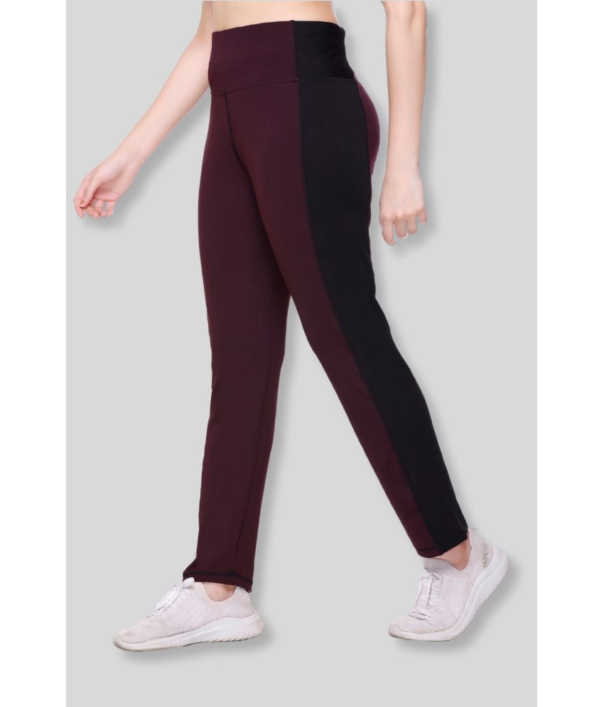     			White Moon - Maroon Polyester Women's Gym Trackpants ( Pack of 1 )