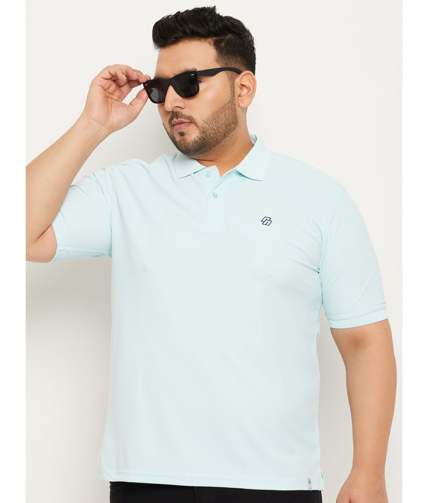     			renuovo Pack of 1 Cotton Blend Regular Fit Solid Half Sleeves Men's Polo T Shirt ( Aqua )