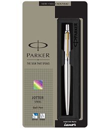 Parker Jotter Stainless GT Ball Pen, Steel, Pack Of 4