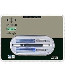 Parker Vector Standard Calligraphy CT Fountain Pen (Black), Pack Of 3