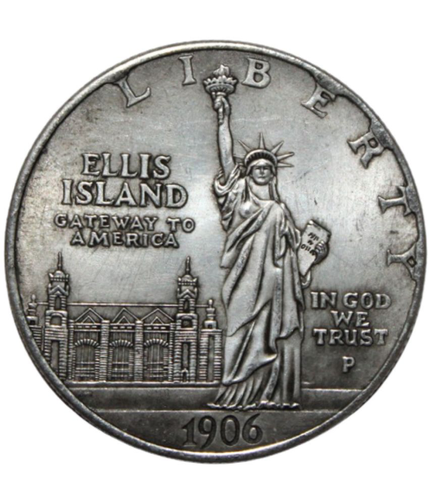     			CoinView - ⭐1 Dollar (1906) ⭐Statue of Liberty ⭐ United States⭐ German Silver Very Rare 1 Coin⭐ Numismatic Coins