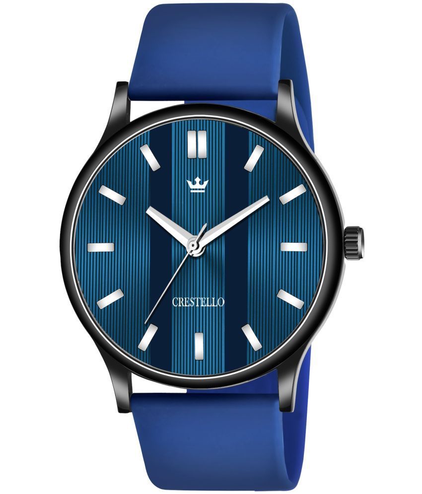     			Crestello - Blue Silicon Analog Men's Watch