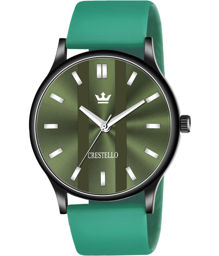     			Crestello - Green Silicon Analog Men's Watch