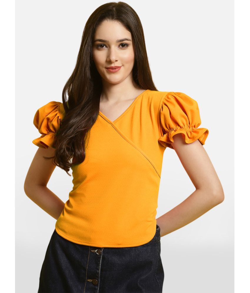     			Fabflee - Yellow Polyester Women's Regular Top ( Pack of 1 )