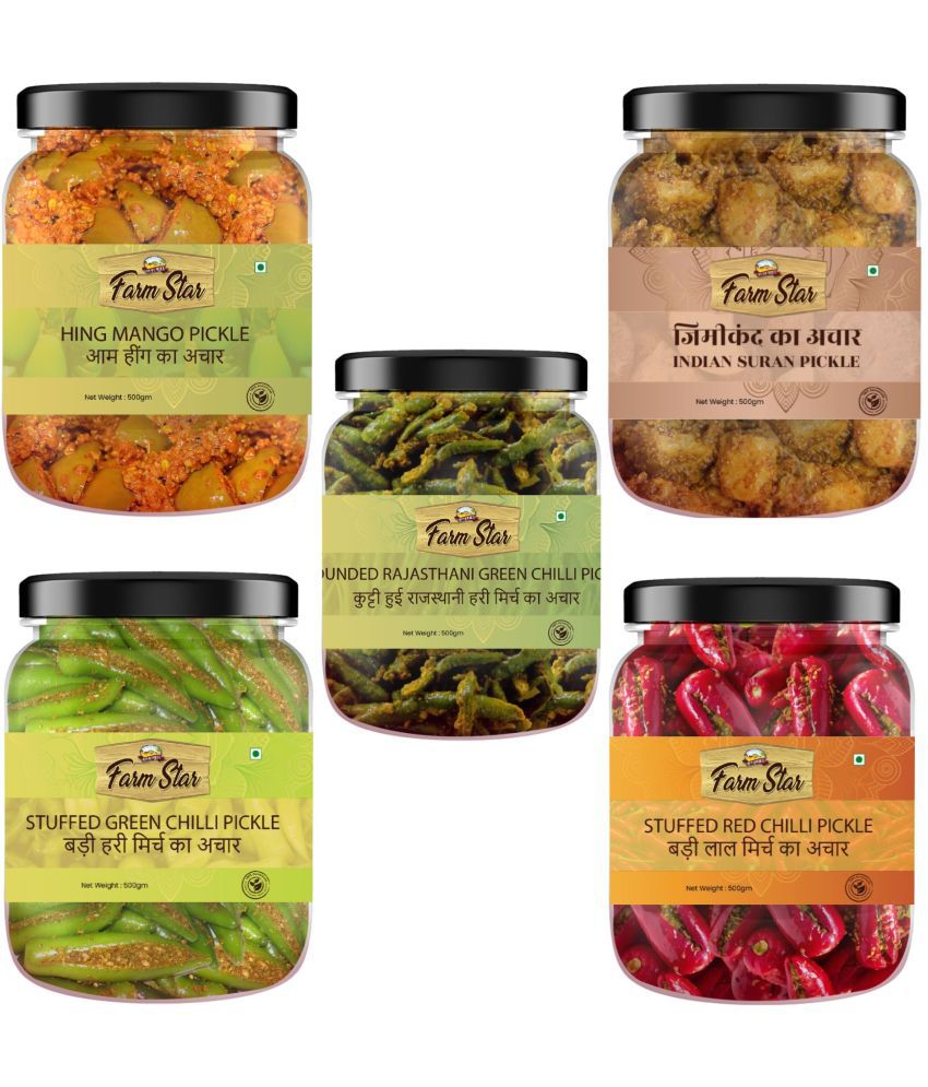     			Farm Star -Healthy -Tasty & Spicy Pickle 2.5 kg Pack of 5