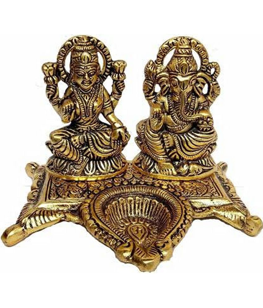     			Handa - Brass Laxmi Ganesh Idol ( 15 cm )