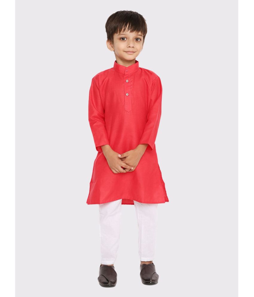     			Maharaja - Chili Red Cotton Blend Boys ( Pack of 1 )