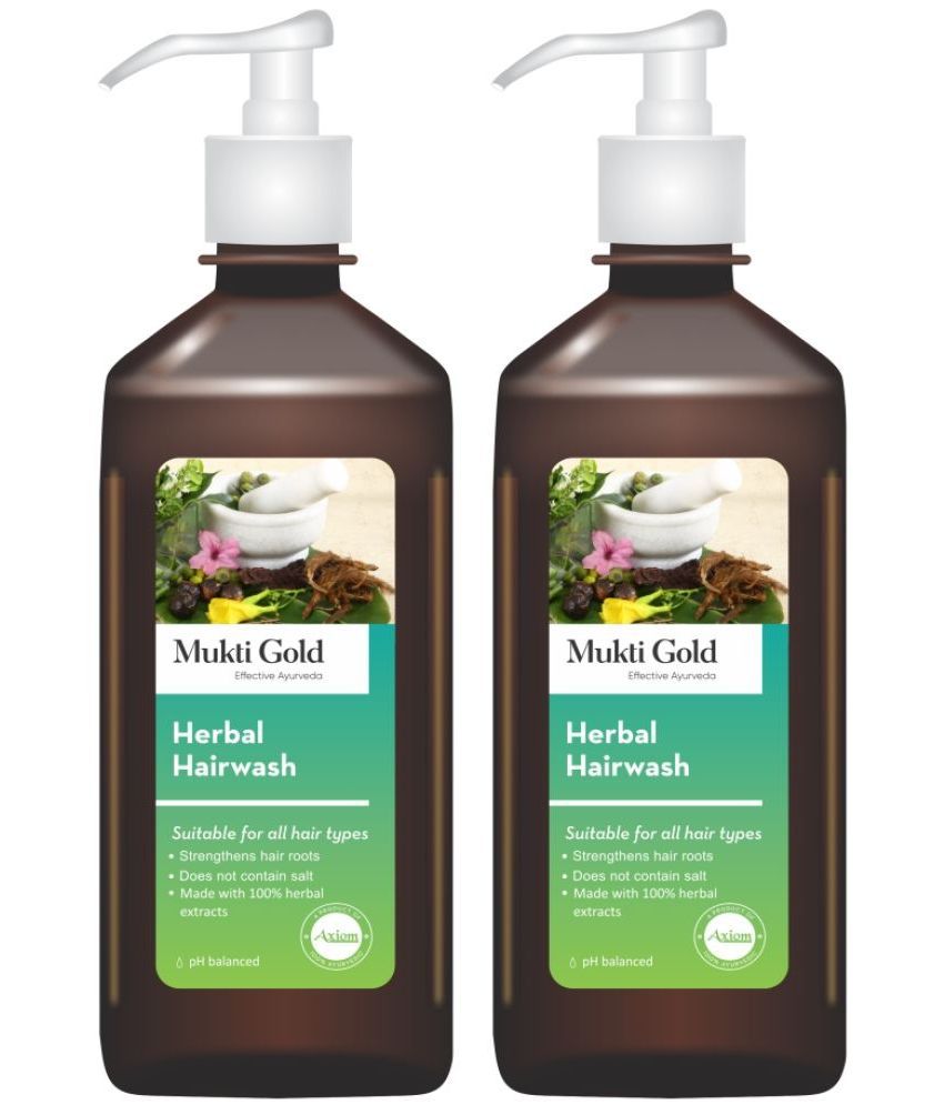     			Mukti Gold Hairwash Pack Of 2 Usefull for all Hair Types 400ml (Dispenser)