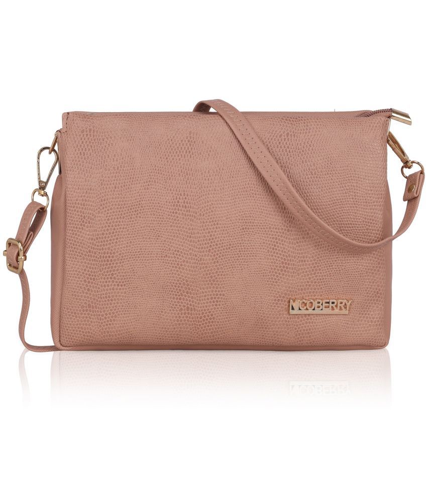     			Nicoberry - Pink PU Sling Bag