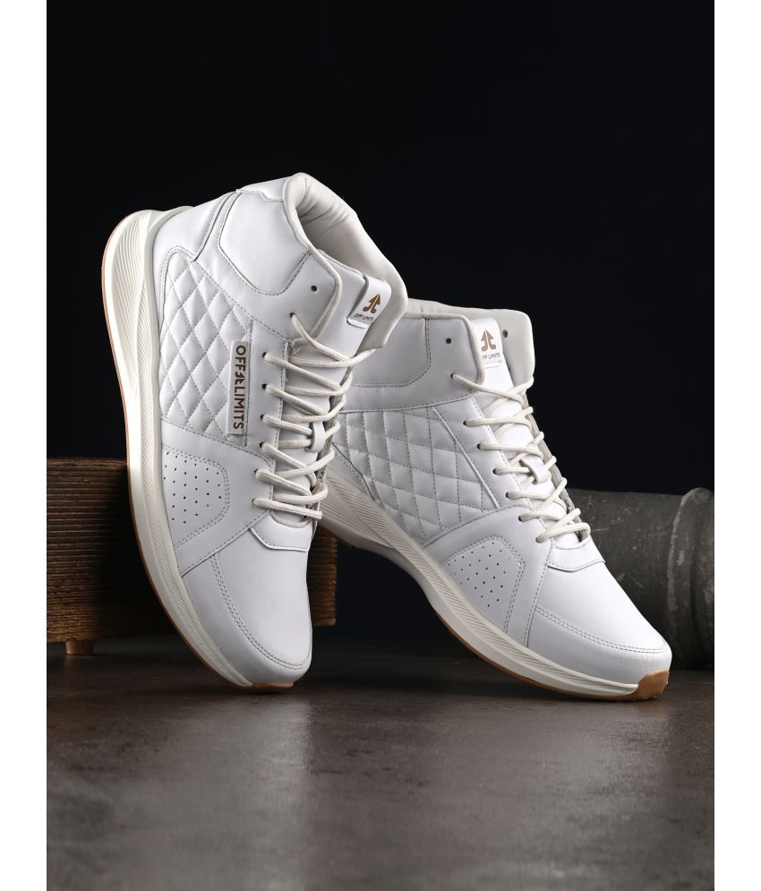     			OFF LIMITS HANGMAN B&T White Basketball Shoes