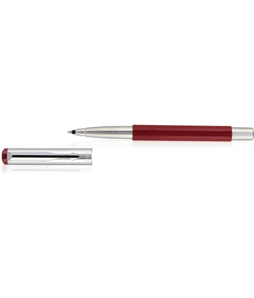     			Parker Vector Metallic Roller Ball Pen, Red Body with blue refill, Pack Of 4