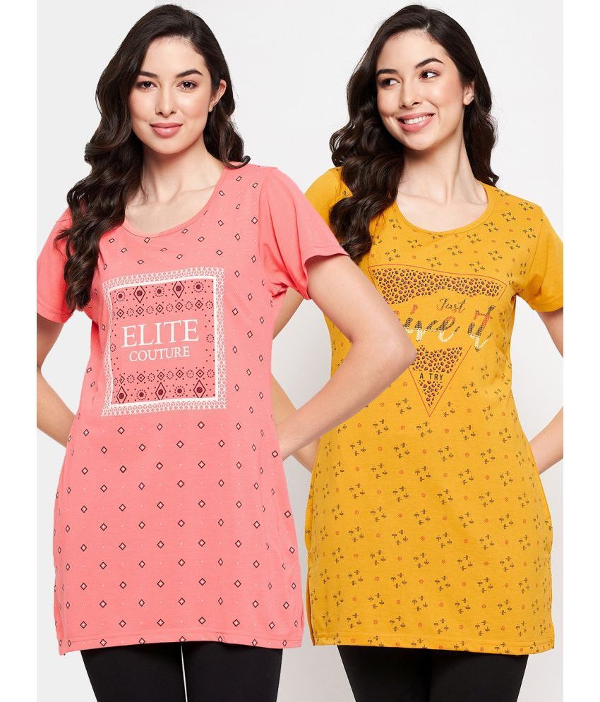     			VERO AMORE - Multicolor Cotton Blend Regular Fit Women's T-Shirt ( Pack of 2 )