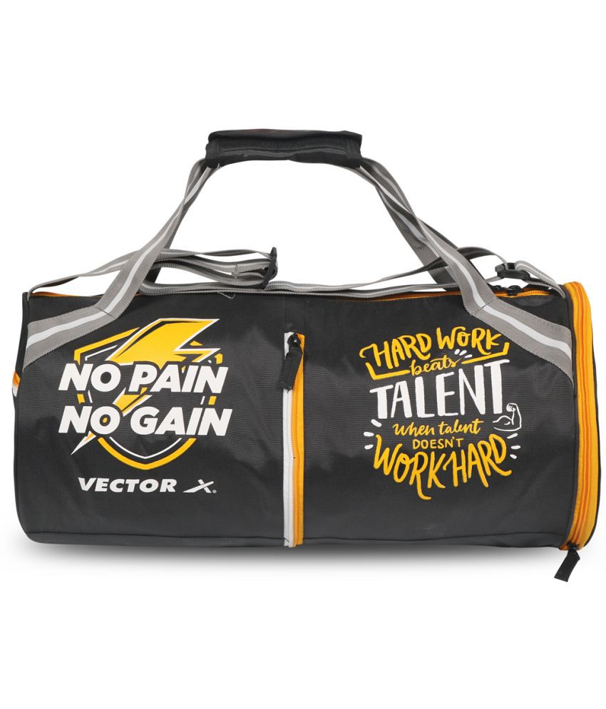     			Vector X No Pain Gym Duffel 22L Sports Bag for Men and Women Polyester | Large Compartment | Front Utility Pocket | Durable Base | Adjustable Shoulder Strap