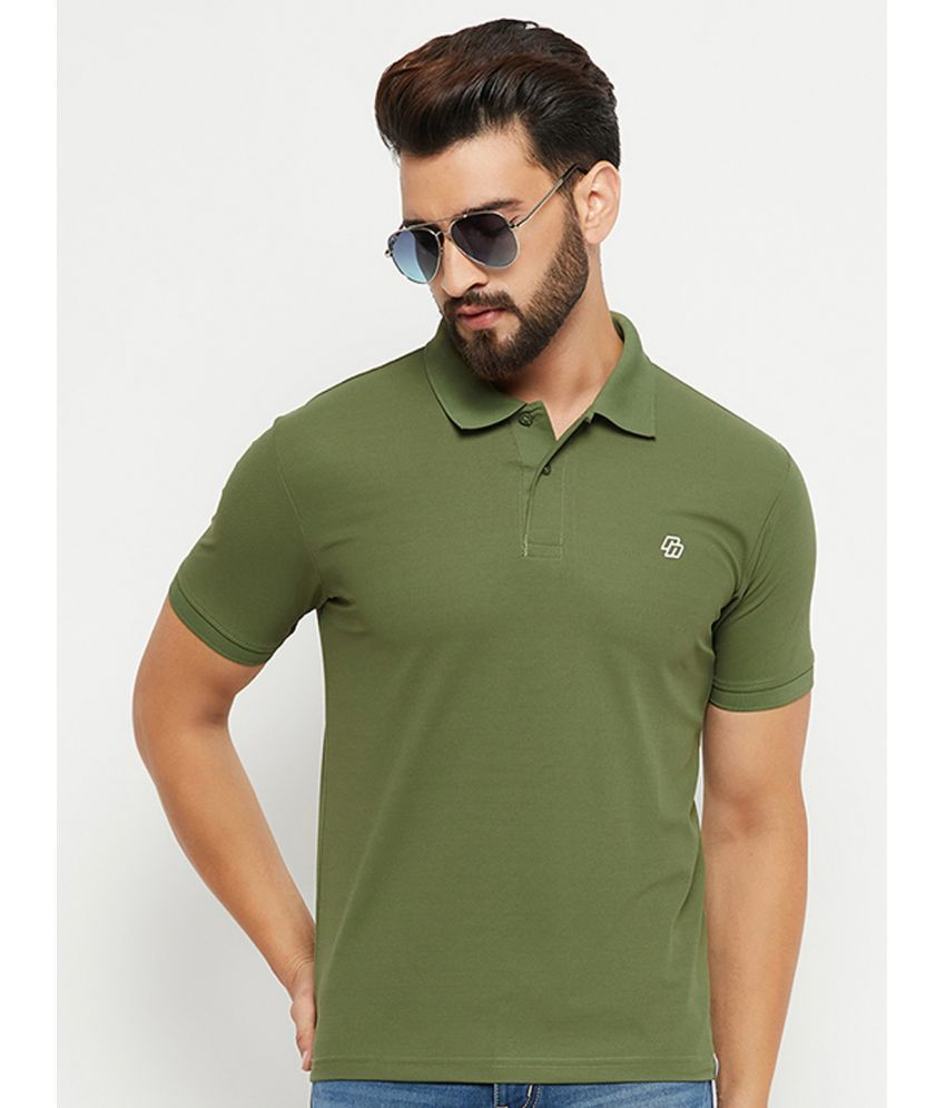     			renuovo - Olive Cotton Blend Regular Fit Men's Polo T Shirt ( Pack of 1 )