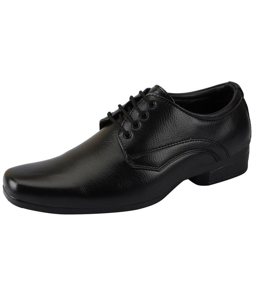     			vitoria - Black Men's Derby Formal Shoes