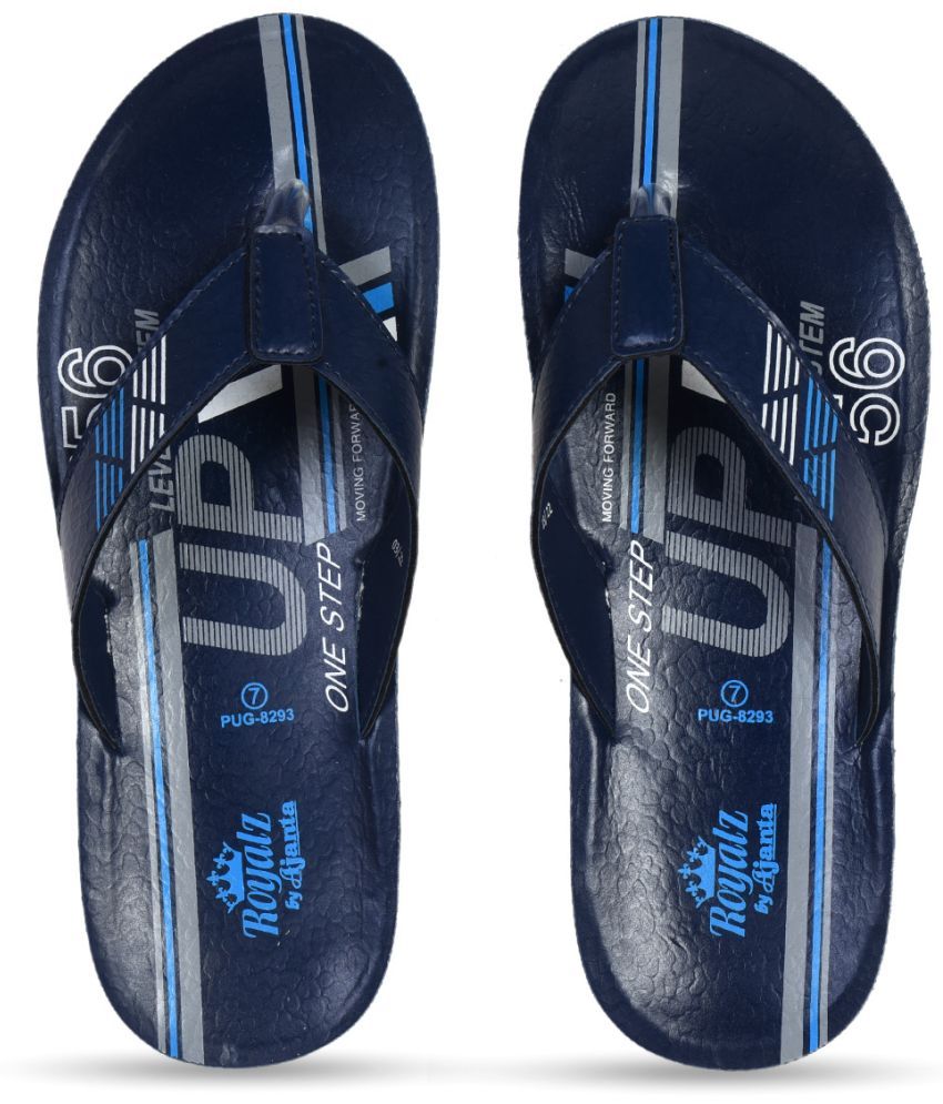     			Ajanta - Blue Men's Thong Flip Flop