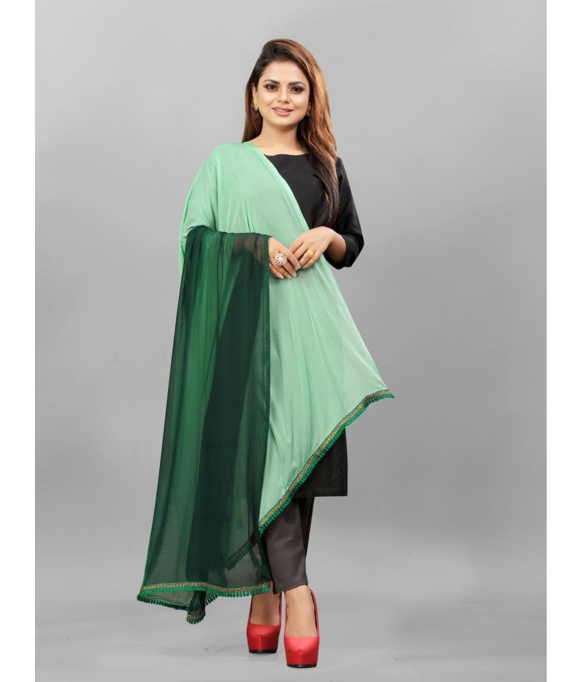     			Apnisha - Green Chiffon Women's Dupatta - ( Pack of 1 )