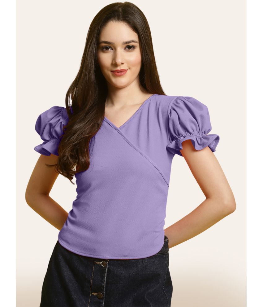     			Fabflee - Purple Polyester Women's Regular Top ( Pack of 1 )