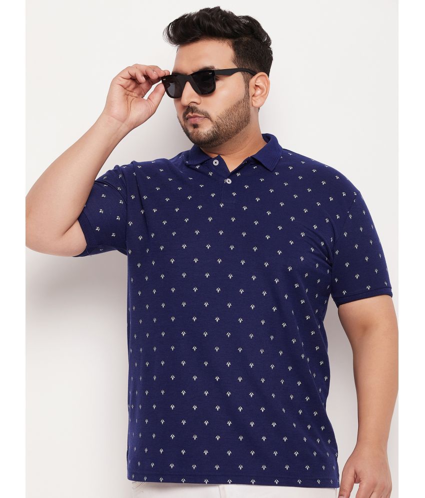    			GET GOLF - Navy Cotton Blend Regular Fit Men's Polo T Shirt ( Pack of 1 )