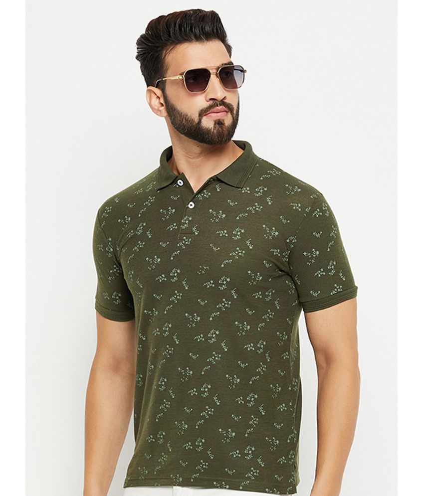     			GET GOLF - Olive Cotton Blend Regular Fit Men's Polo T Shirt ( Pack of 1 )