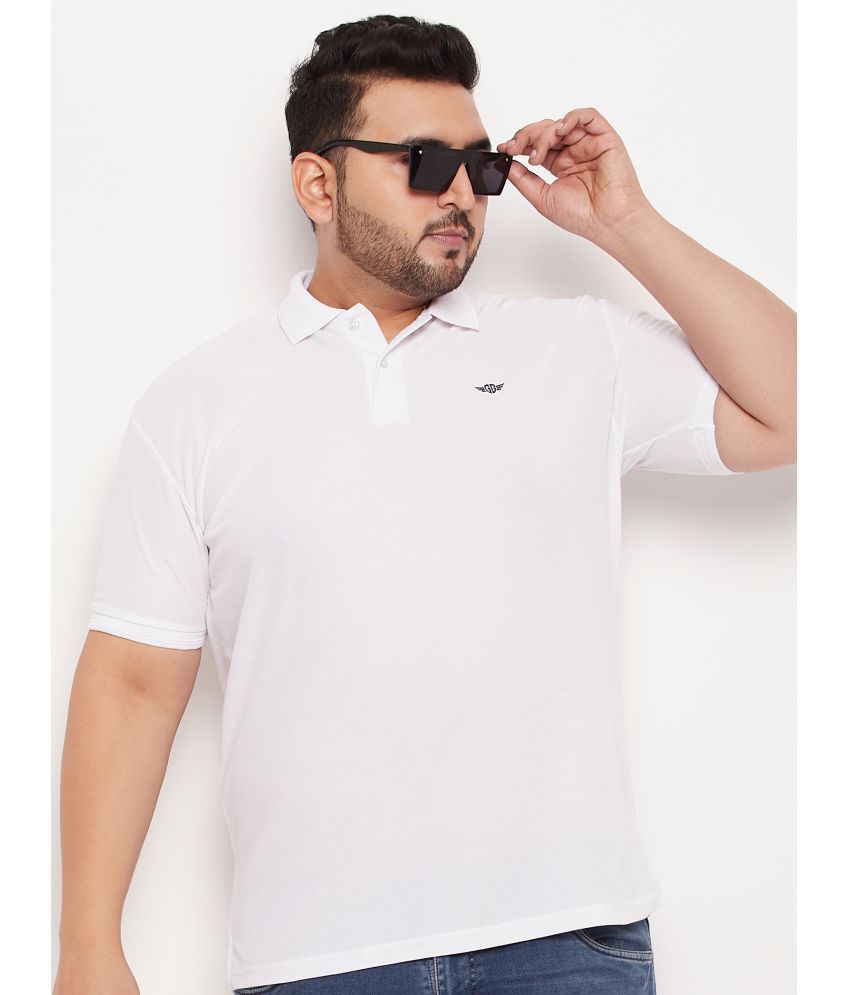     			GET GOLF Pack of 1 Cotton Blend Regular Fit Solid Half Sleeves Men's Polo T Shirt ( White )