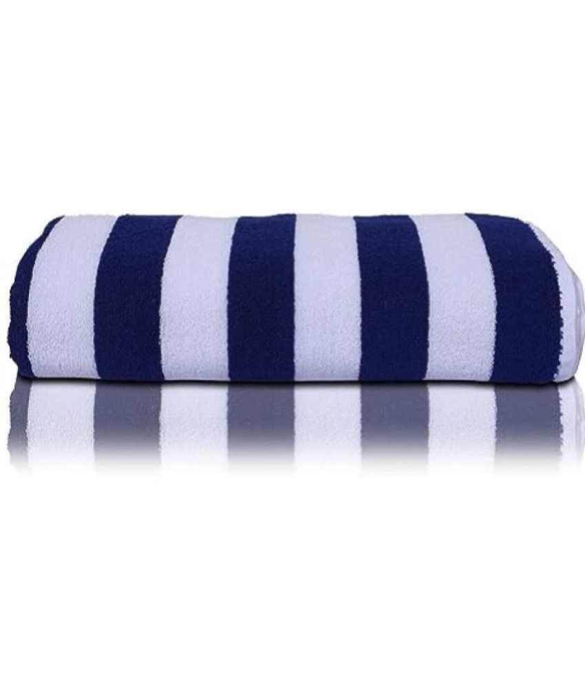     			HOME PLUS STUDIO - Blue Cotton Striped Pool Towel ( Pack of 1 )