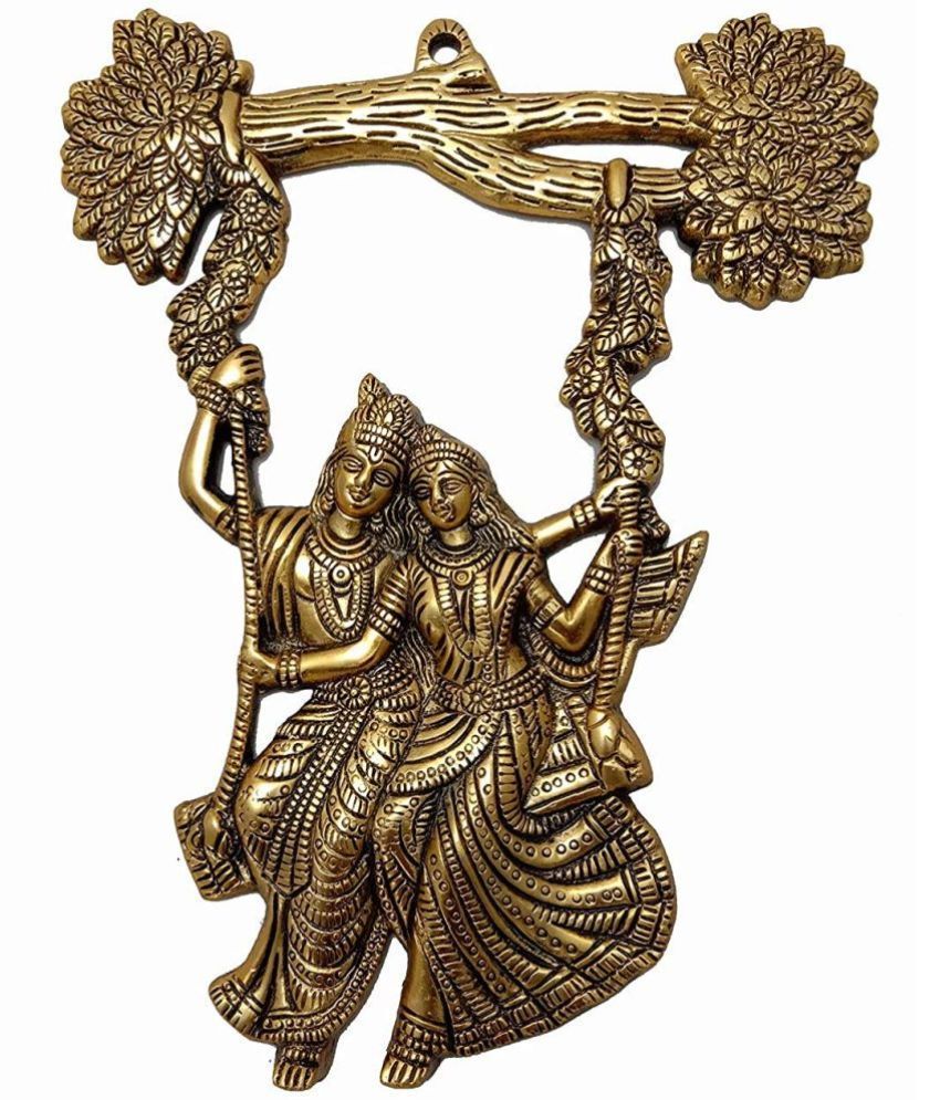     			Home Lane - Brass Radha Krishna Idol ( 29 cm )