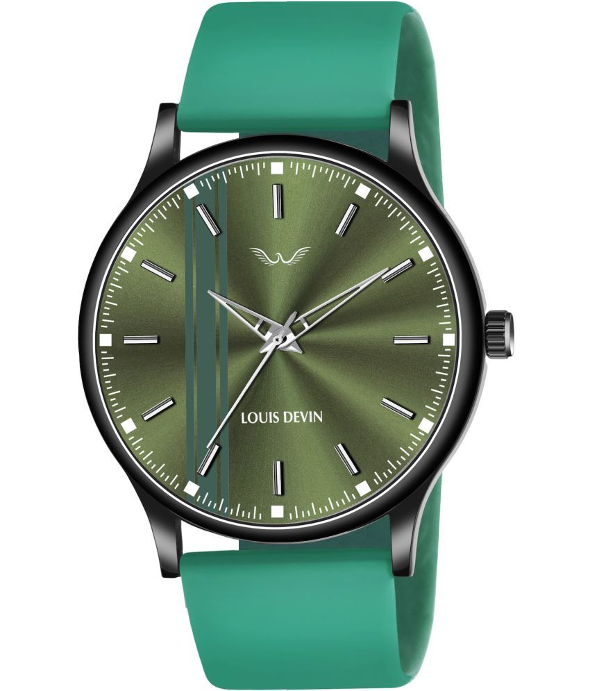     			LOUIS DEVIN - Green Silicon Analog Men's Watch