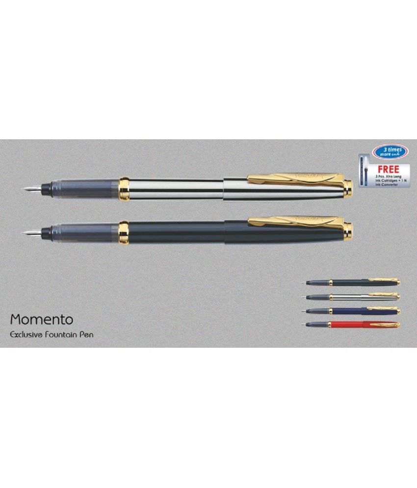     			PIERRE CARDIN Momento Fountain Pen (4 N Ink Cartridge +1 Ink Converter)|(Pack of 4)