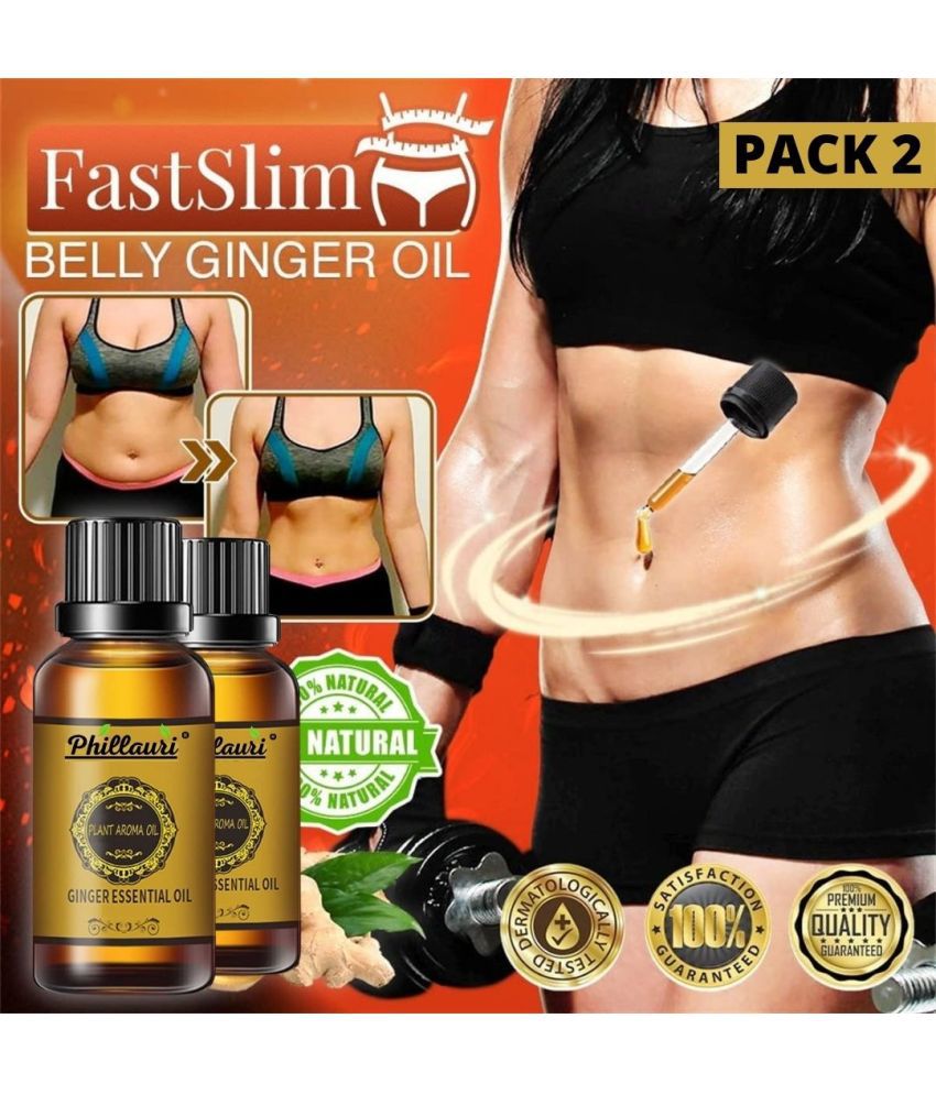     			Phillauri Fat Loss Ginger Weight Loss Oil For Men & Women Shaping & Firming Oil 60 mL Pack of 2