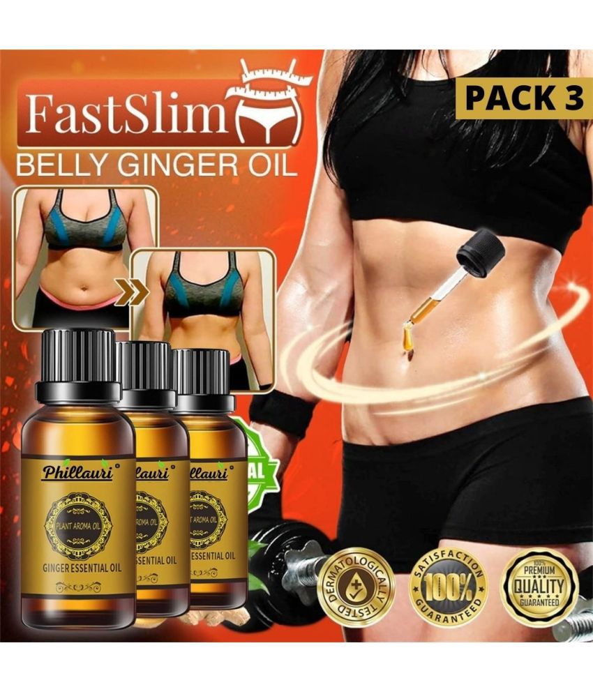     			Phillauri Fat Loss Ginger Weight Loss Oil For Men & Women Shaping & Firming Oil 90 mL Pack of 3
