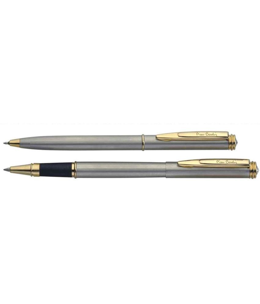     			Pierre Cardin Long Champ Roller Pen and Ball Pen, Blue Ink|(Pack of 2)