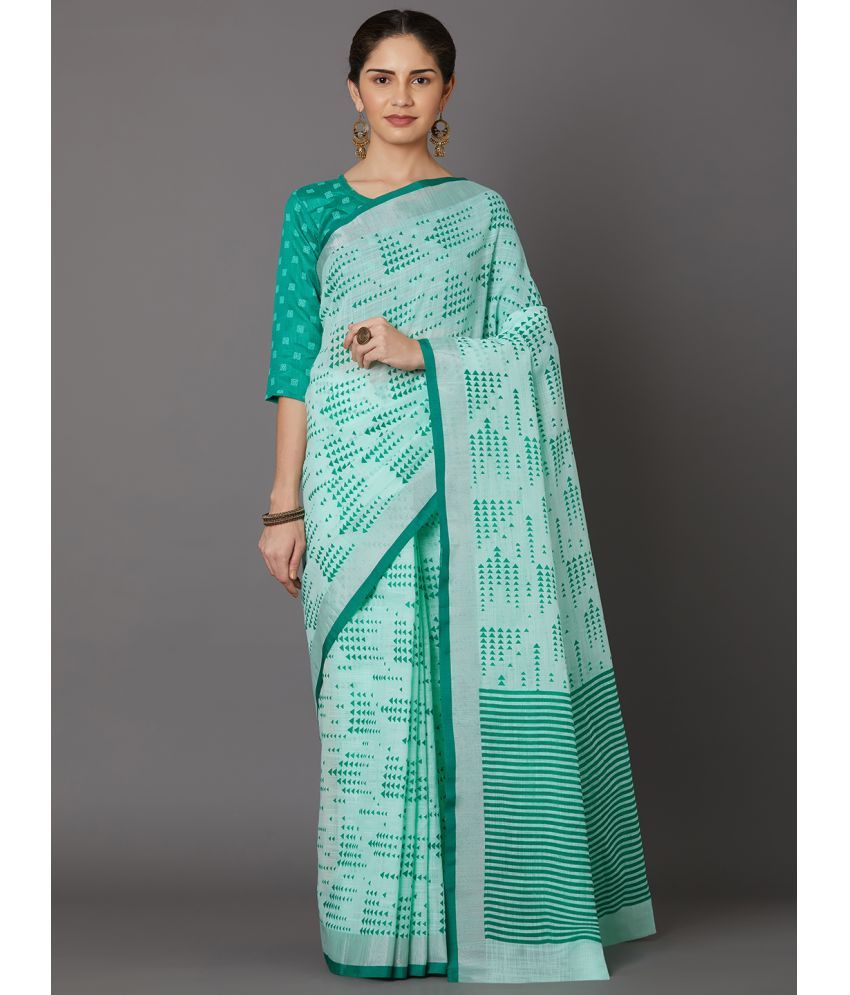     			SareeShop Designer SareeS - Turquoise Banarasi Silk Saree With Blouse Piece ( Pack of 1 )