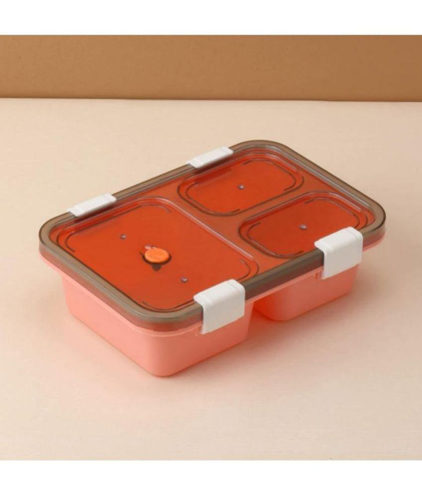     			VARKAUS - Plastic Lunch Box 3 - Container ( Pack of 1 )