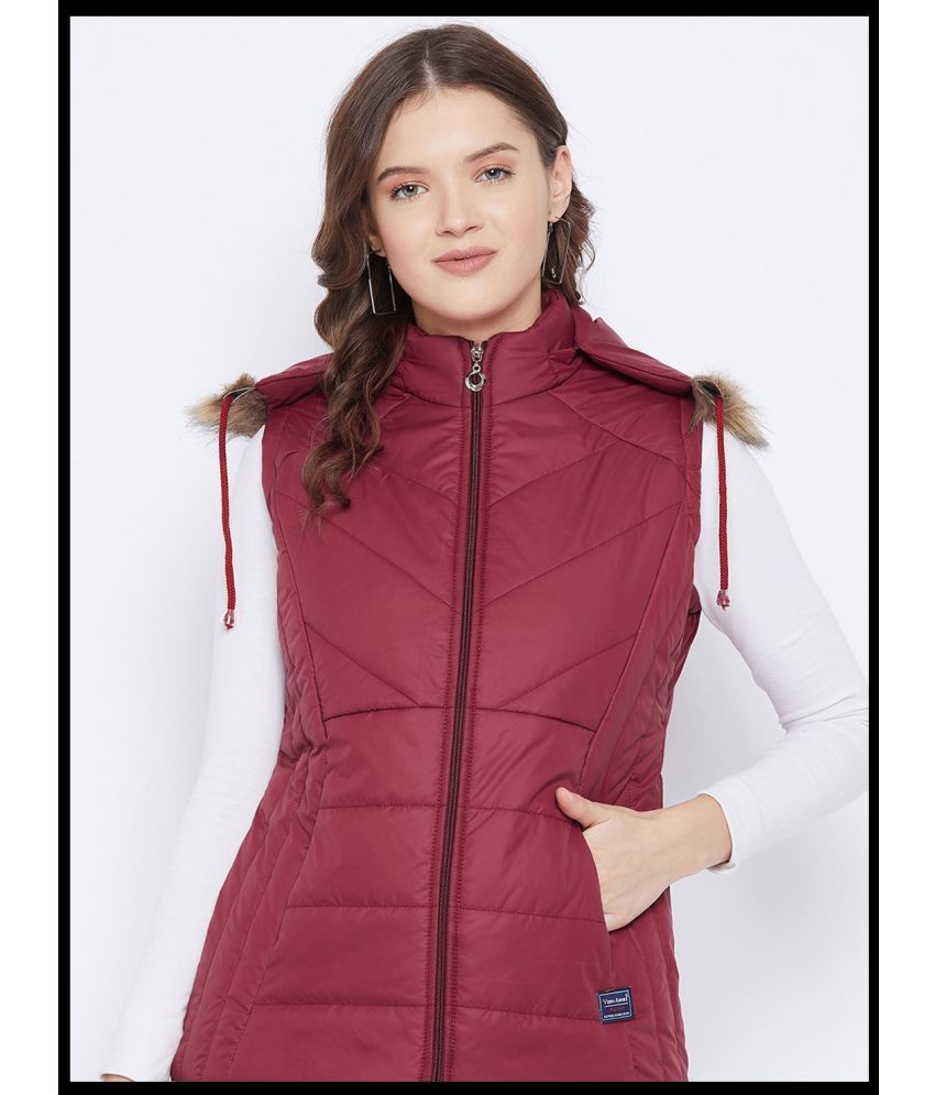     			VERO AMORE - Polyester Maroon Parka Jackets