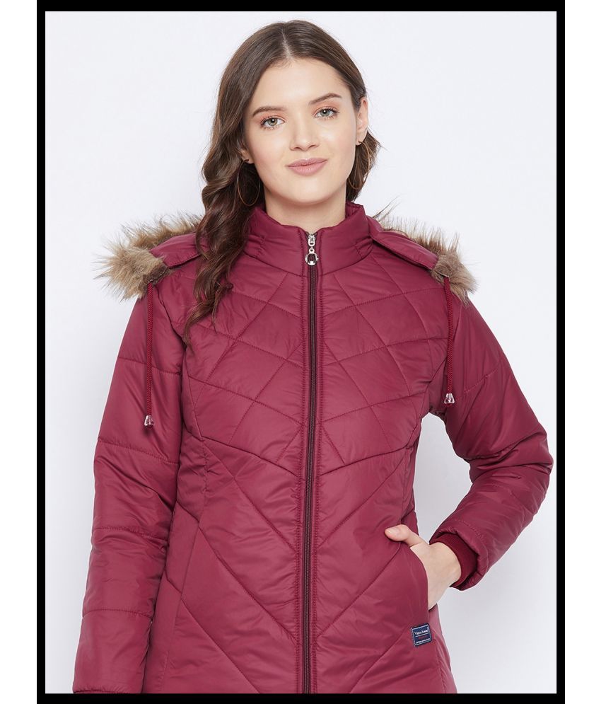     			VERO AMORE - Polyester Maroon Parka Jackets