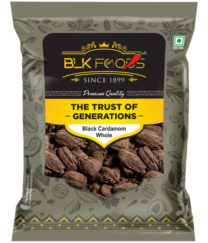     			BLK FOODS _Daily Black Cardamom Whole (Badi Elaichi Sabut) 250g 250 gm