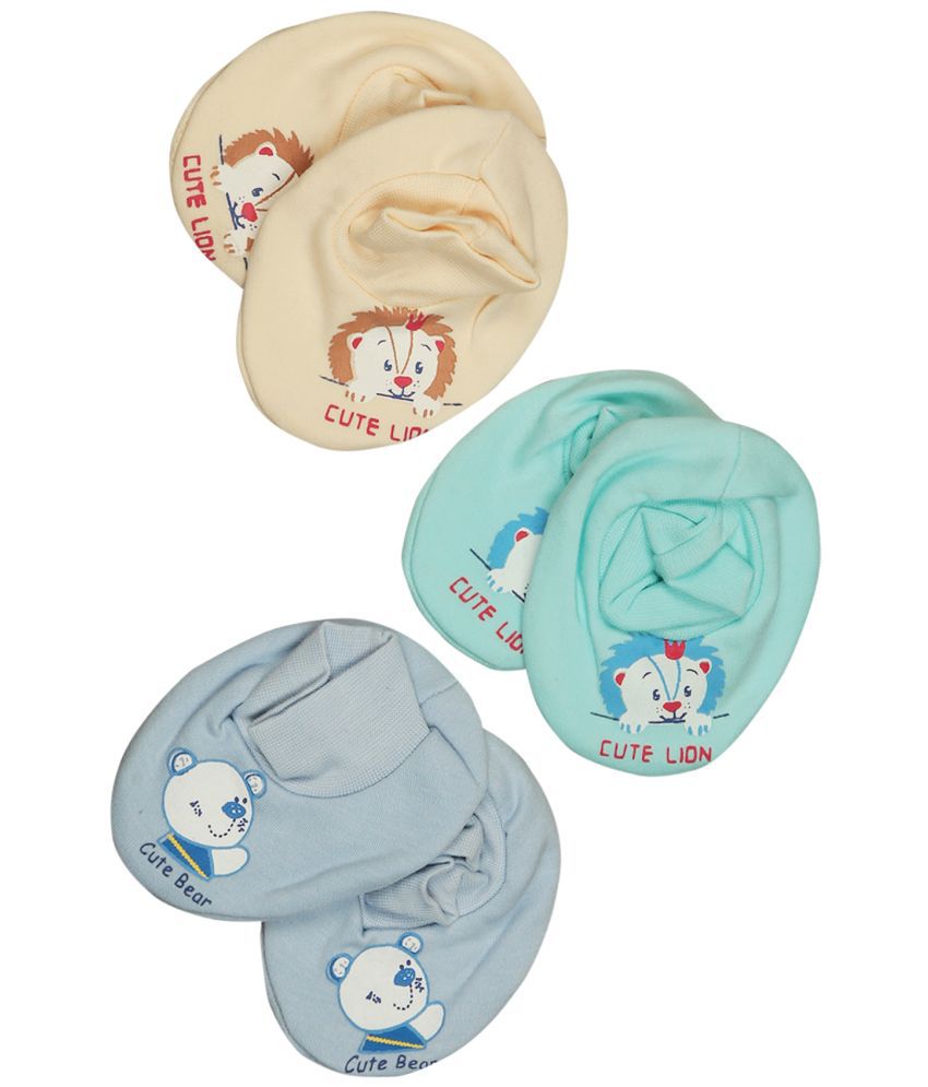     			Bodycare - Multicolor Booties For Baby Boy & Baby Girl 3-6 Months ( Pack of 3 )