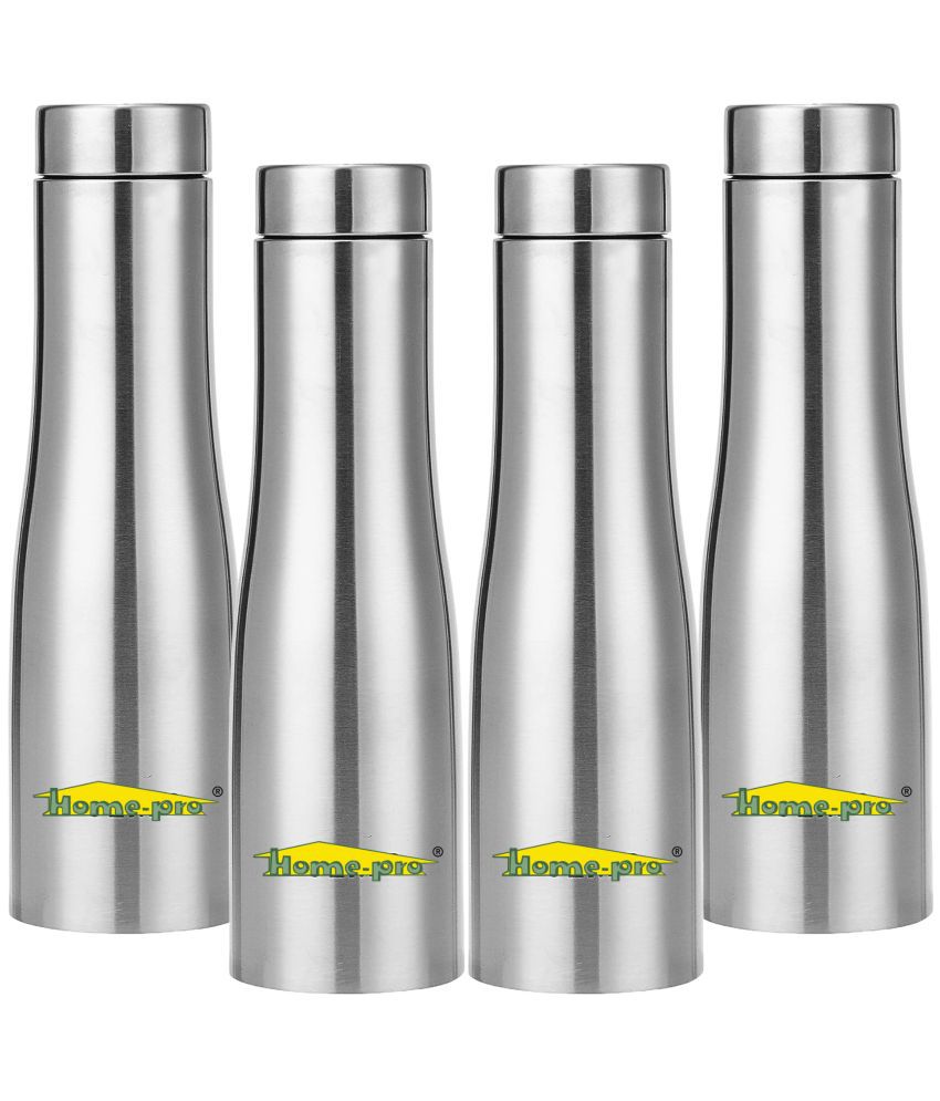     			HomePro - Silver Water Bottle 1000 mL ( Set of 4 )