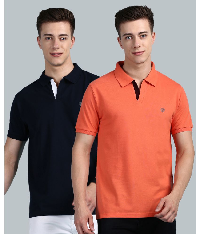     			Lux Cozi - Pink Cotton Regular Fit Men's Polo T Shirt ( Pack of 2 )
