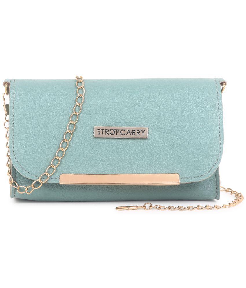    			Stropcarry - Green Faux Leather Sling Bag