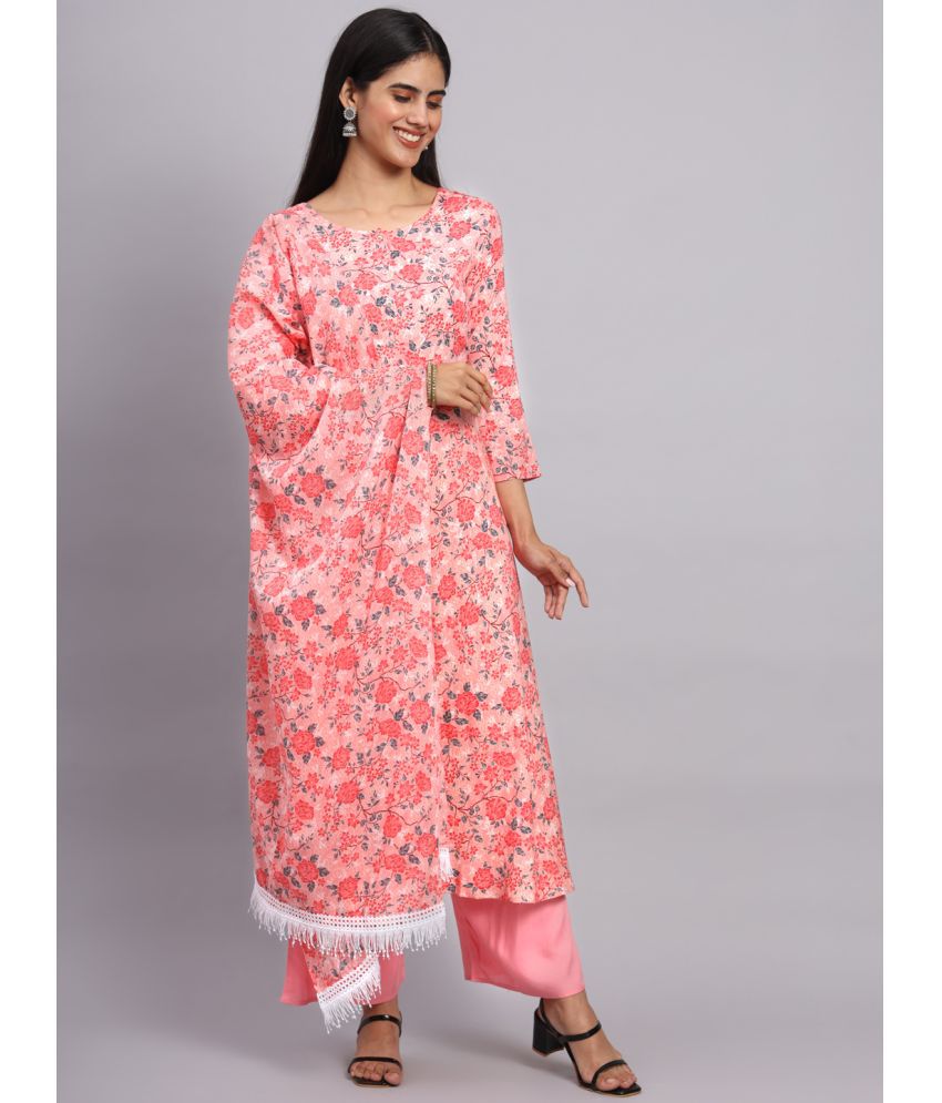     			Tissu - Peach A-line Rayon Women's Stitched Salwar Suit ( Pack of 1 )