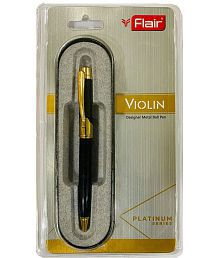 FLAIR Platinum Series Violin Ball Pen Blister Pack | Swiss Tip Technology With Twist Mechanism | Classic Design With Smooth Writing Experience | Durable &amp; Refillable Pen | Blue Ink, Pack Of 1