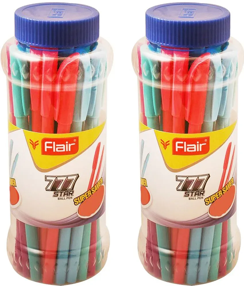 FLAIR Ezee Click Ball Pen Gives Smooth Writing 0.7mm Tip- Pack of