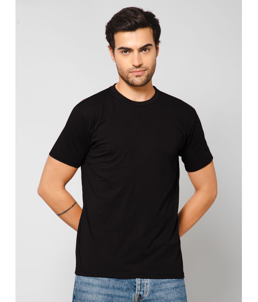     			GIYSI - Black 100% Cotton Regular Fit Men's T-Shirt ( Pack of 1 )